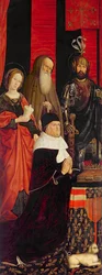 Triptyque de Moïse et le Buisson Ardent, panneau gauche représentant René I d